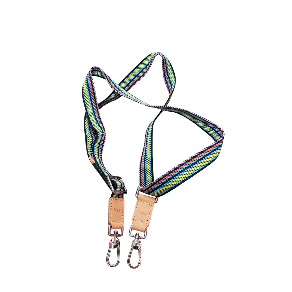 Consuela Multi Color Striped 1 Inch Webbing Adjustable Handbag Strap Replacement